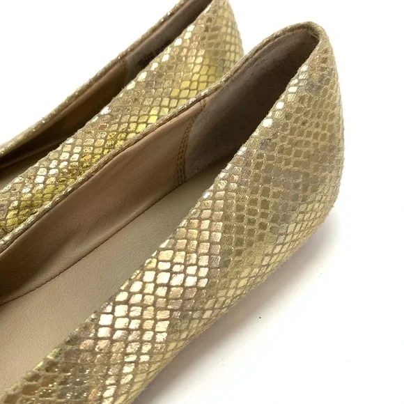 Kenneth Cole REACTION Gold Flats Slip On Shoes 7.5 - Picture 10 of 16
